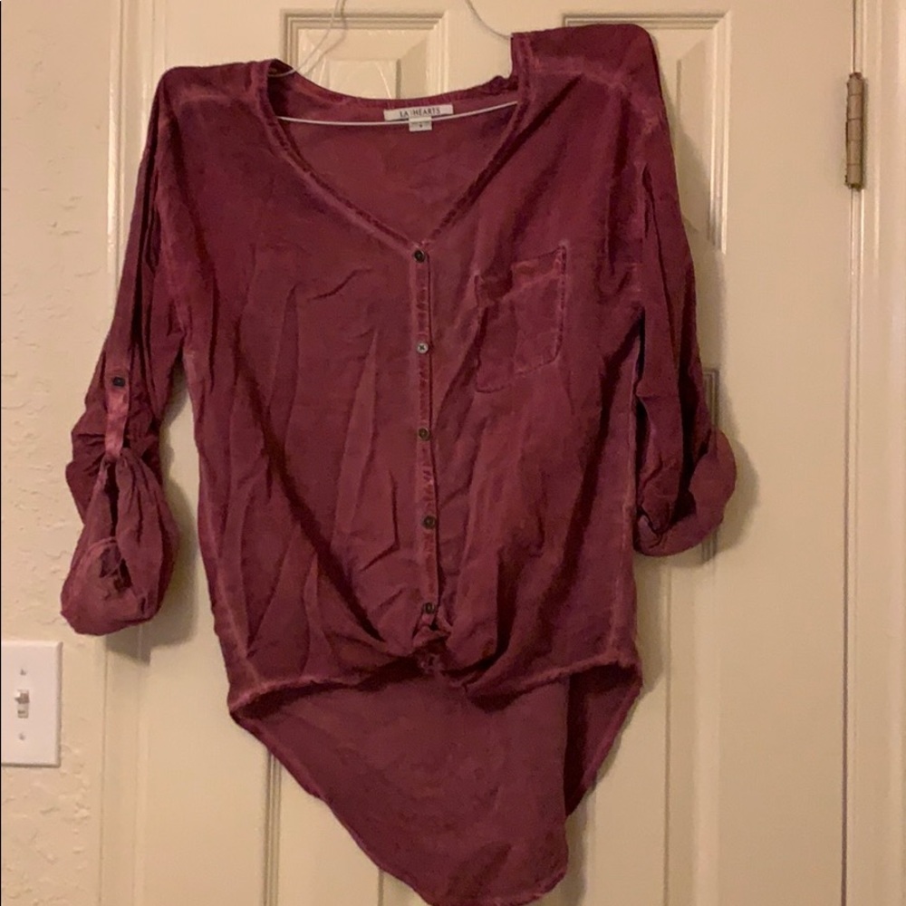 Women’s faded/washed button up